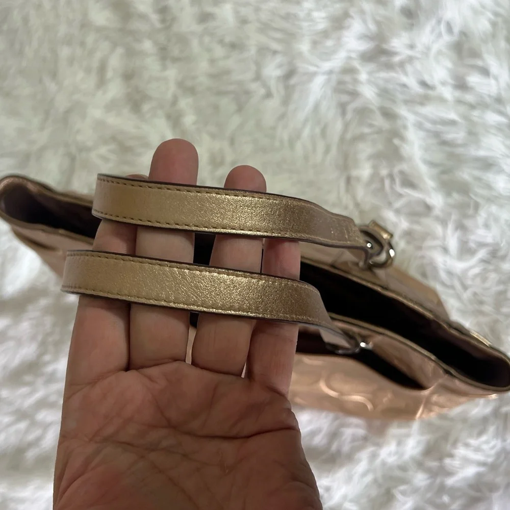 Coach metallic gold